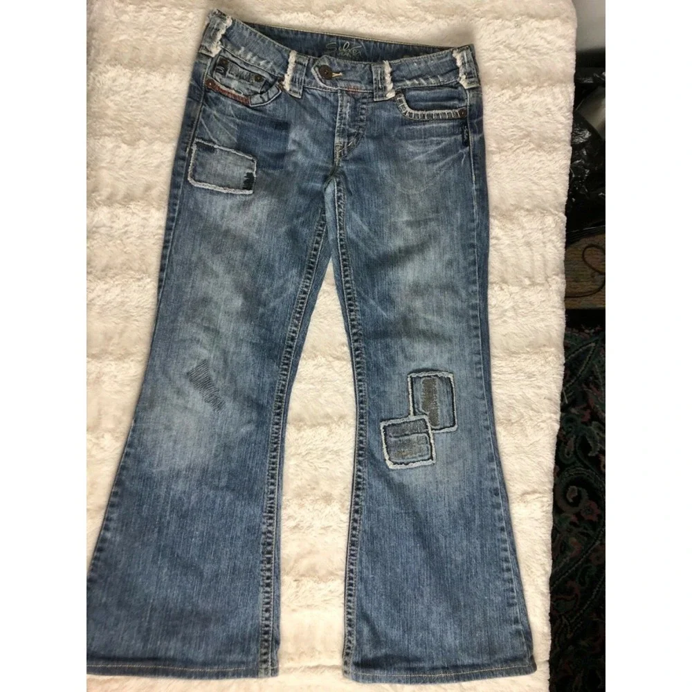 Silver‎ girls jeans sz 29x 27 length exc cond blue